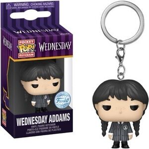 Funko Pocket Keychain Pop Wednesday Addams Keychain Netflix Goth
